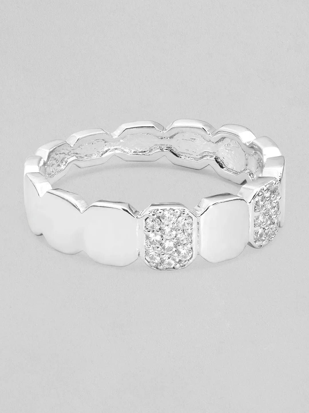 Rubans 925 Silver The Fusion Of Pastel And Pave Ring