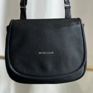 SEE BY CHLOE Black Leather Shoulder Bag