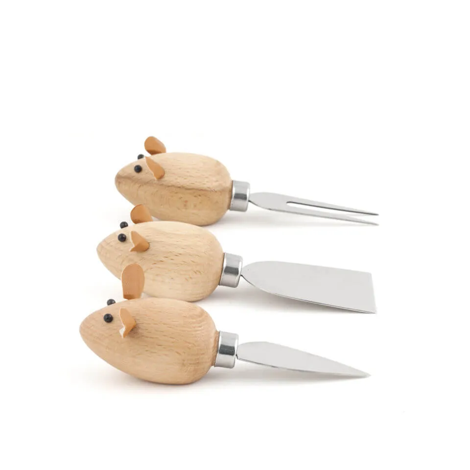 Set of 3 Mice Cheese Knives