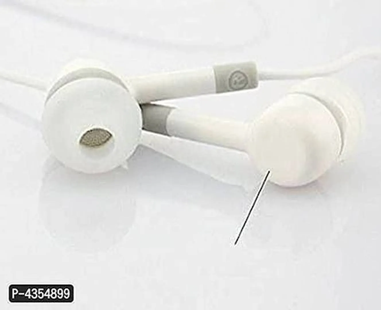 Stylish White Wired Earphone with 3.5 mm Jack And Mic