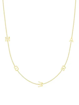 The Initial Necklace 14K - 5 Letters