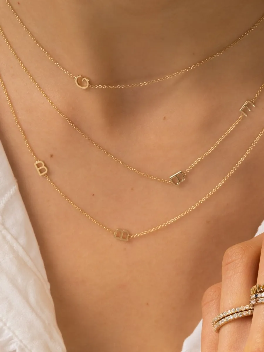 The Initial Necklace 14K - 5 Letters