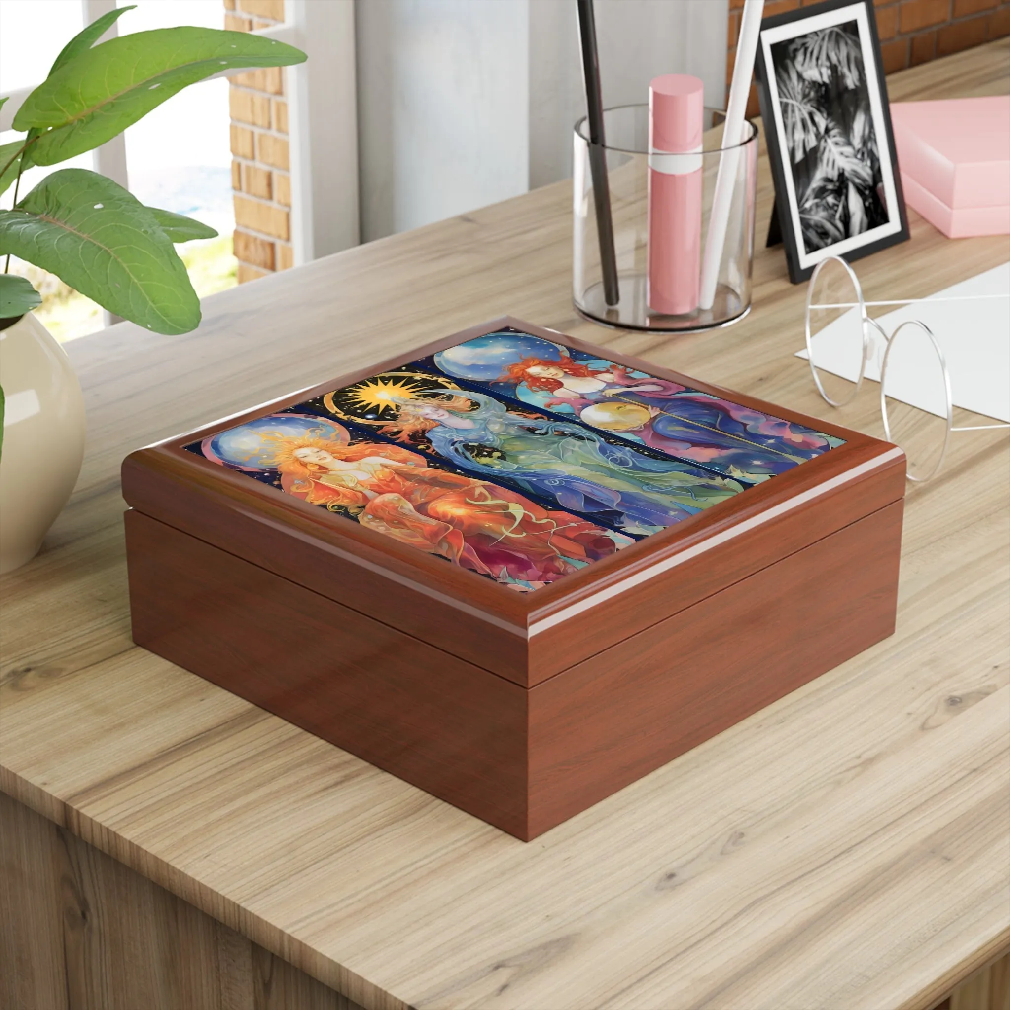 Three Goddesses Jewelry Keepsake Box