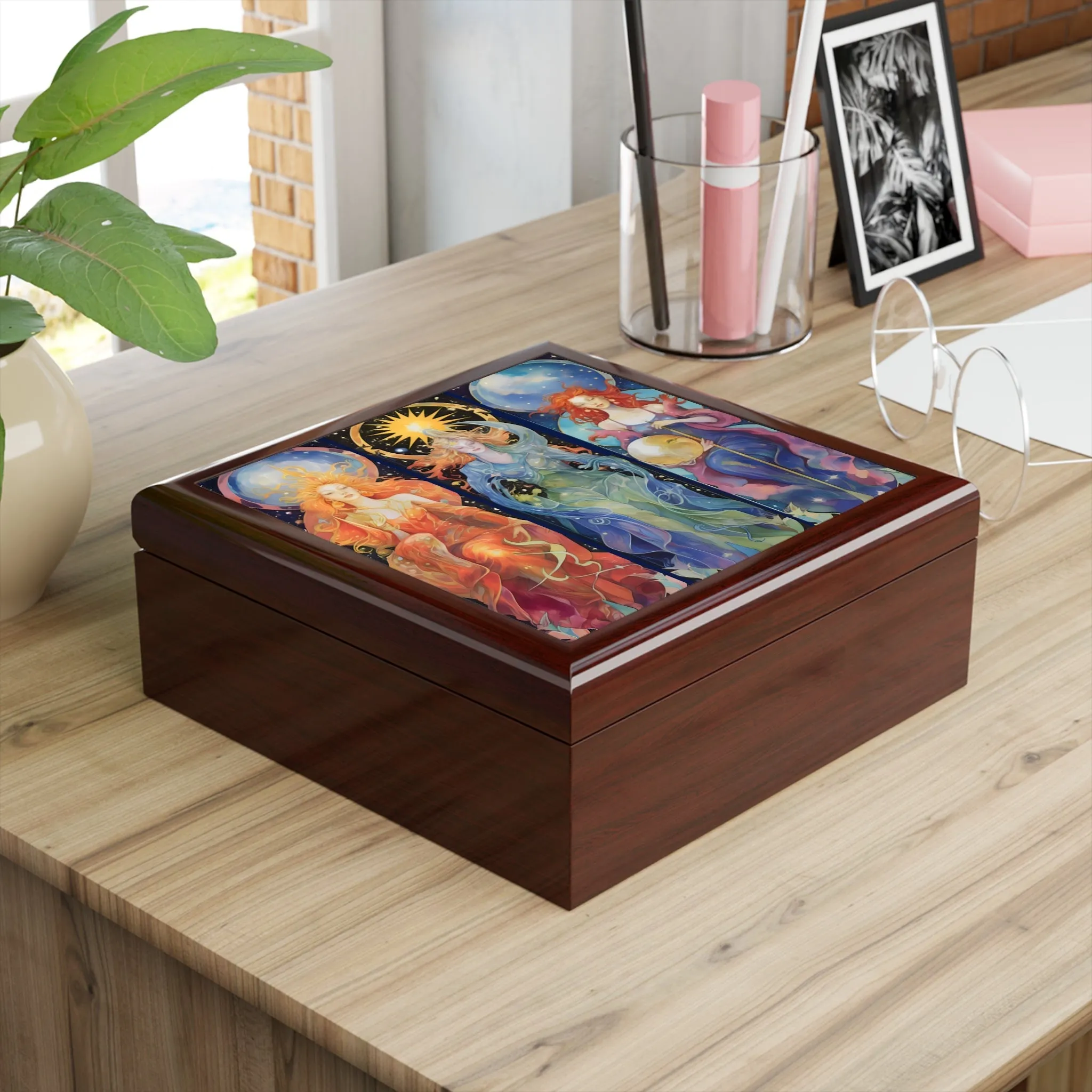 Three Goddesses Jewelry Keepsake Box