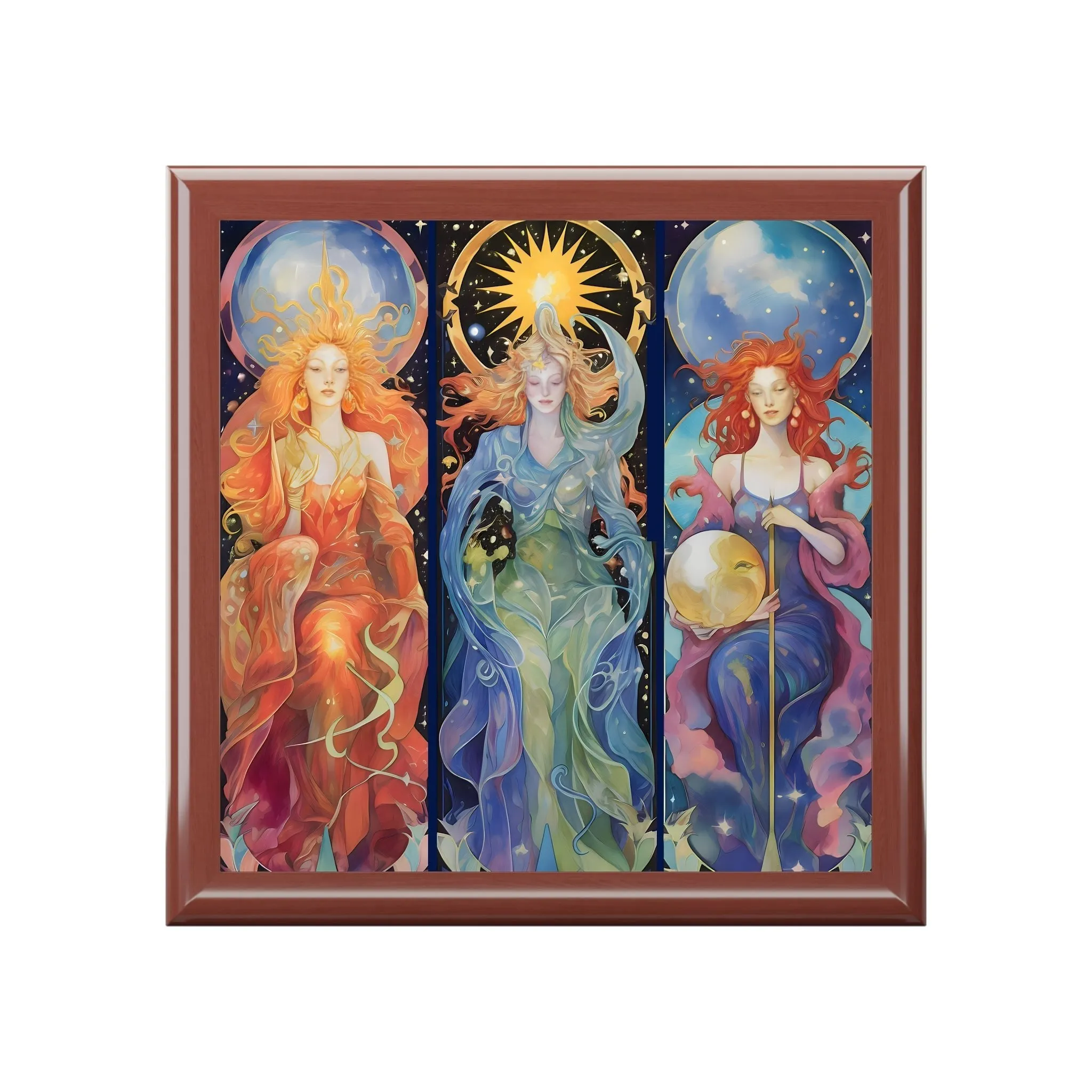 Three Goddesses Jewelry Keepsake Box