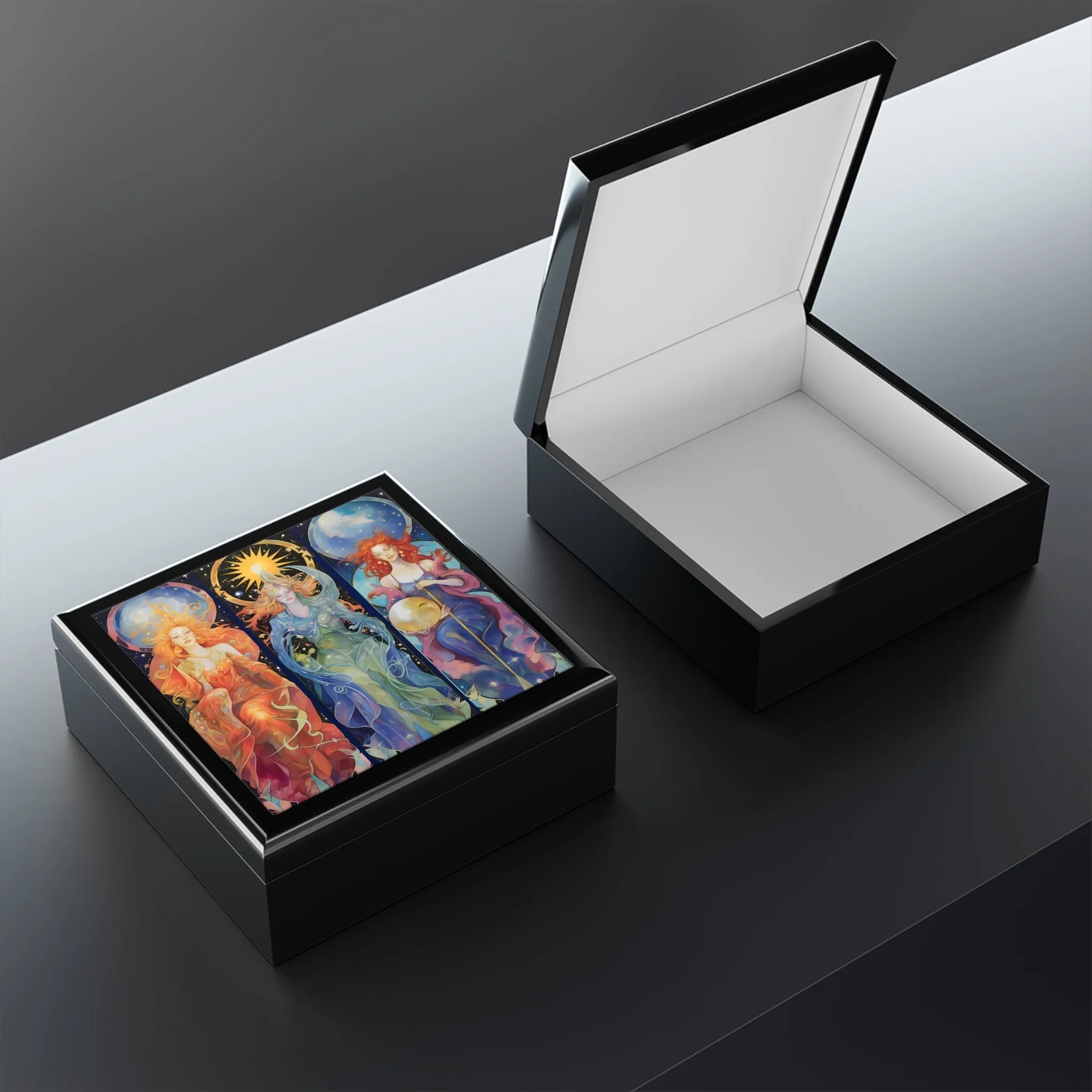 Three Goddesses Jewelry Keepsake Box