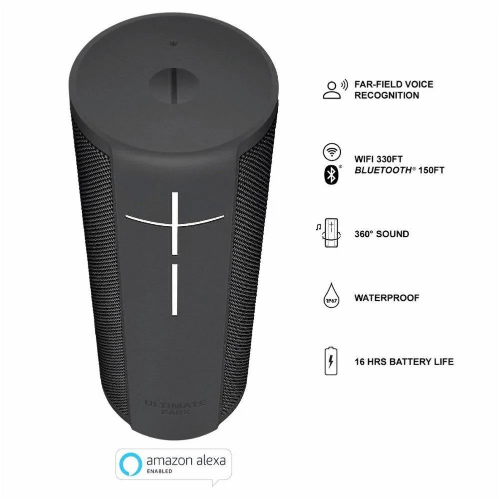 Ultimate Ears MEGABLAST Portable Waterproof Wi-Fi and Bluetooth Speaker-USED, BULK PACKING