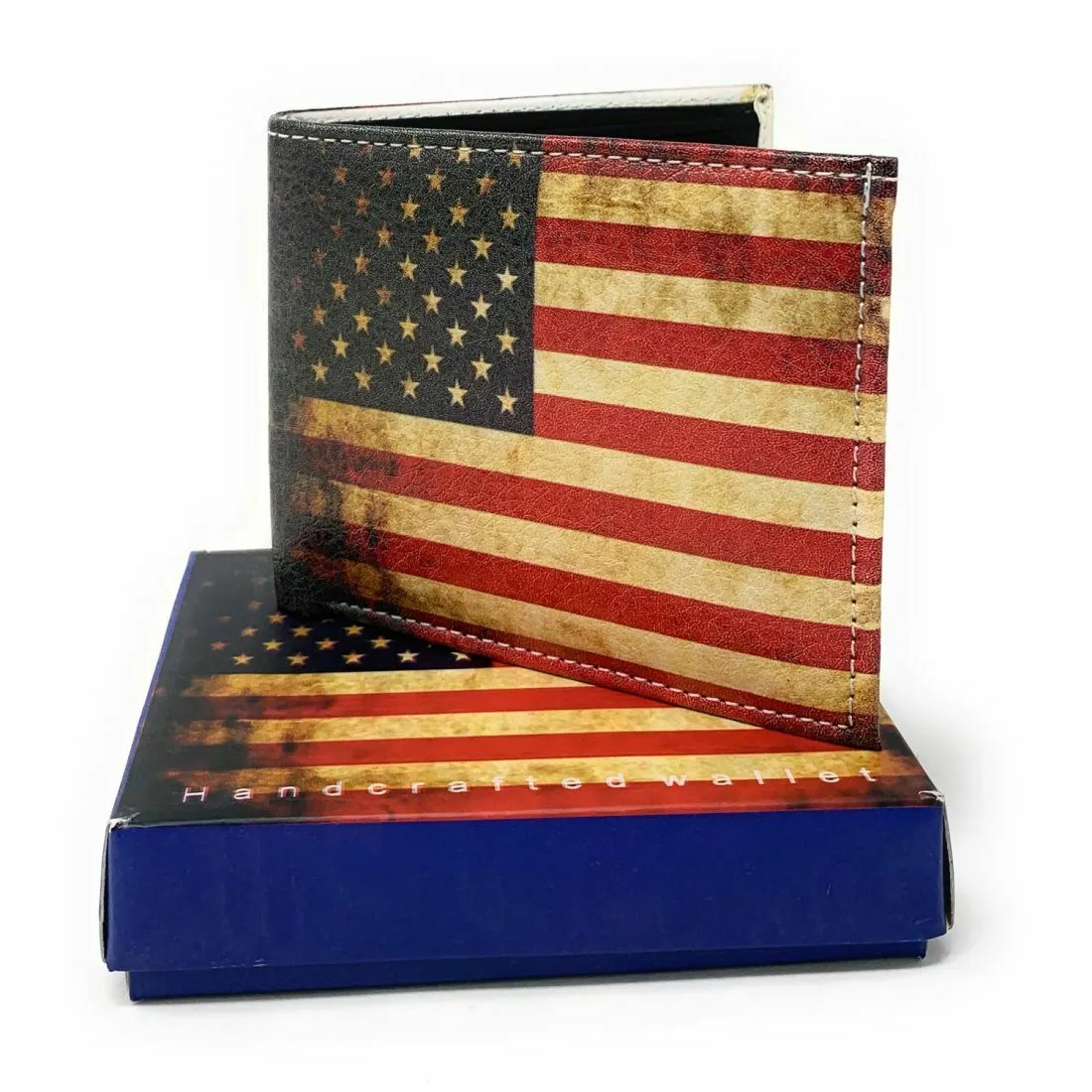 USA Patriotic Bifold Wallets In Gift Box Mens Womens Youth