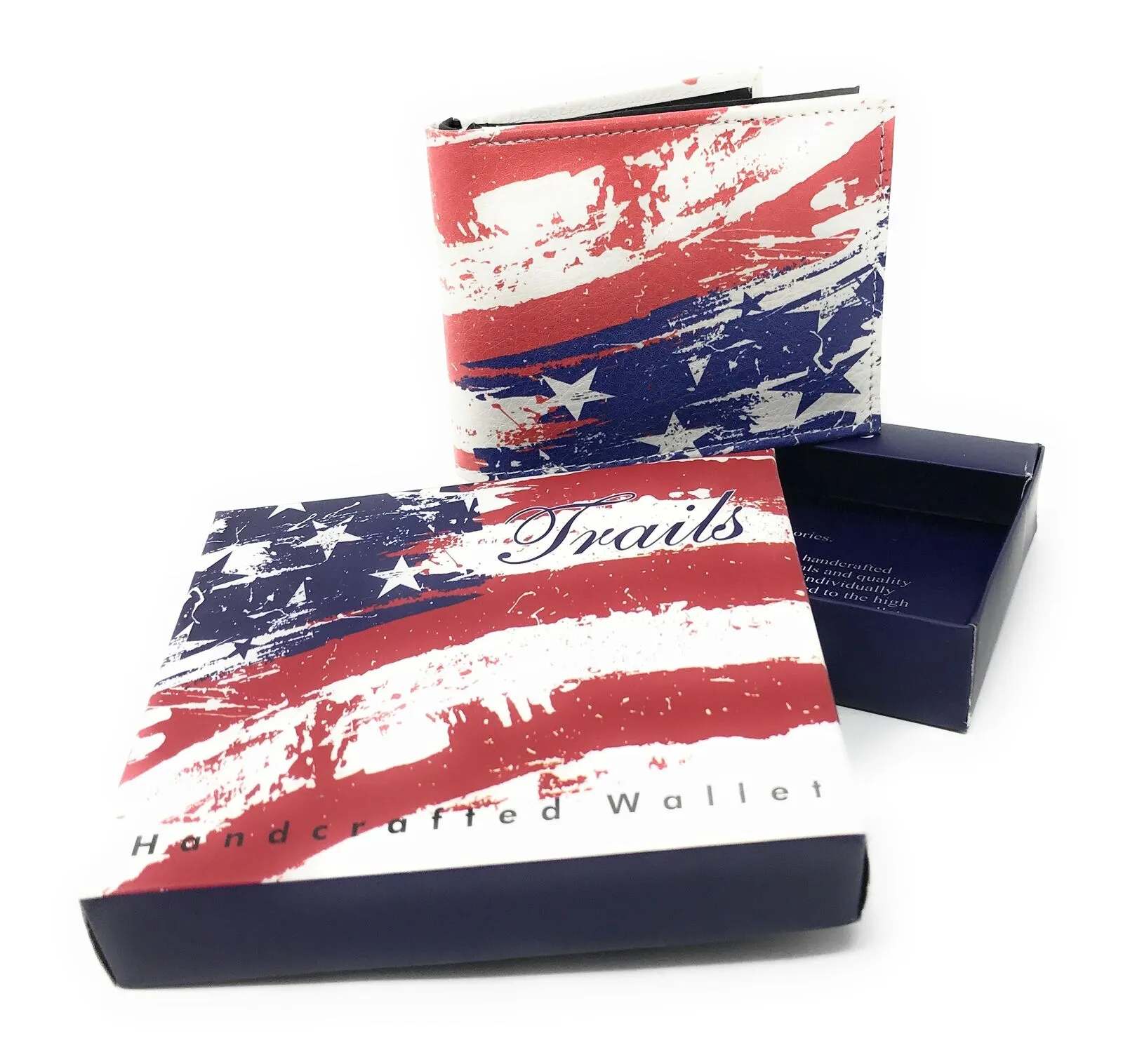 USA Patriotic Bifold Wallets In Gift Box Mens Womens Youth