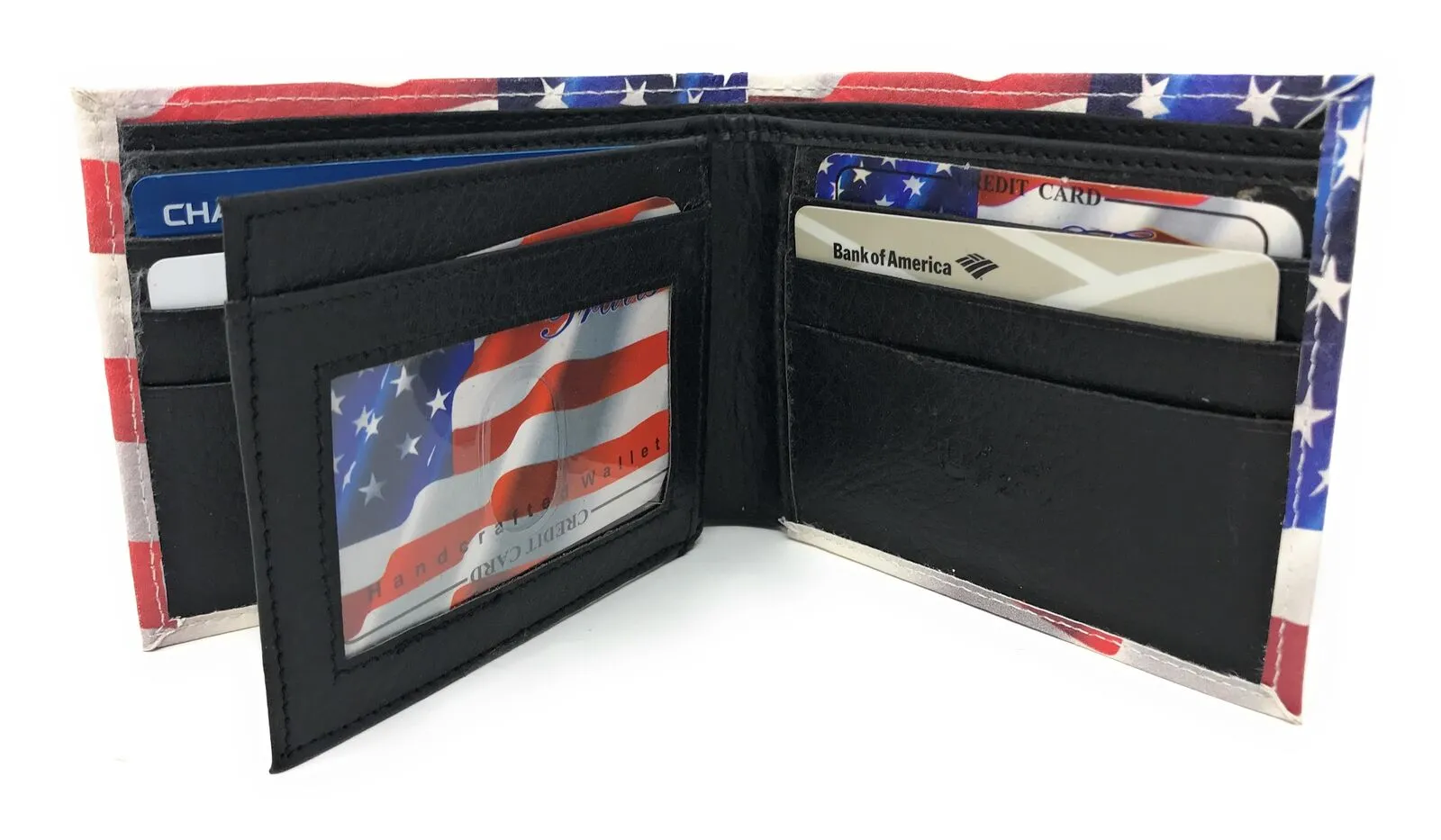 USA Patriotic Bifold Wallets In Gift Box Mens Womens Youth