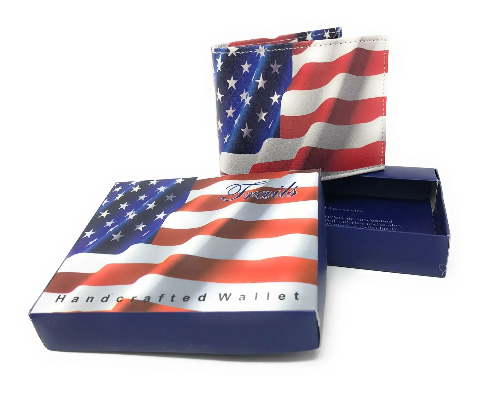 USA Patriotic Bifold Wallets In Gift Box Mens Womens Youth