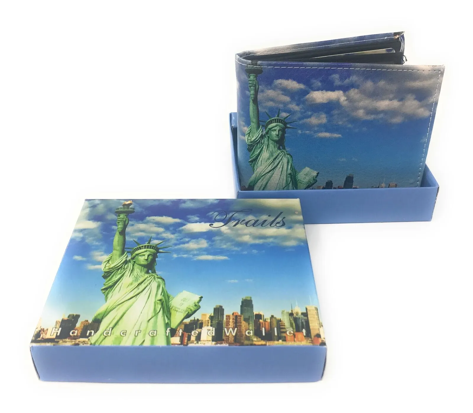 USA Patriotic Bifold Wallets In Gift Box Mens Womens Youth