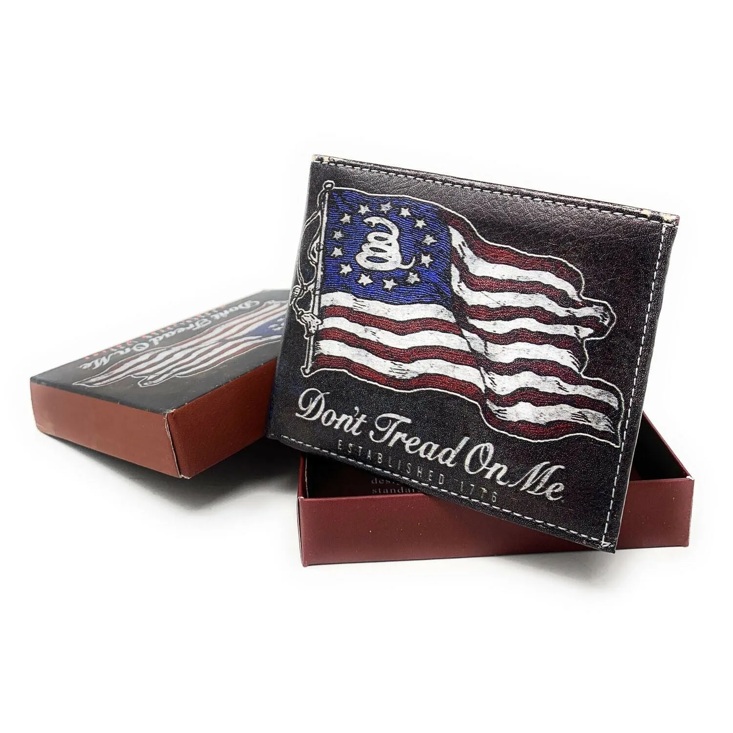 USA Patriotic Bifold Wallets In Gift Box Mens Womens Youth