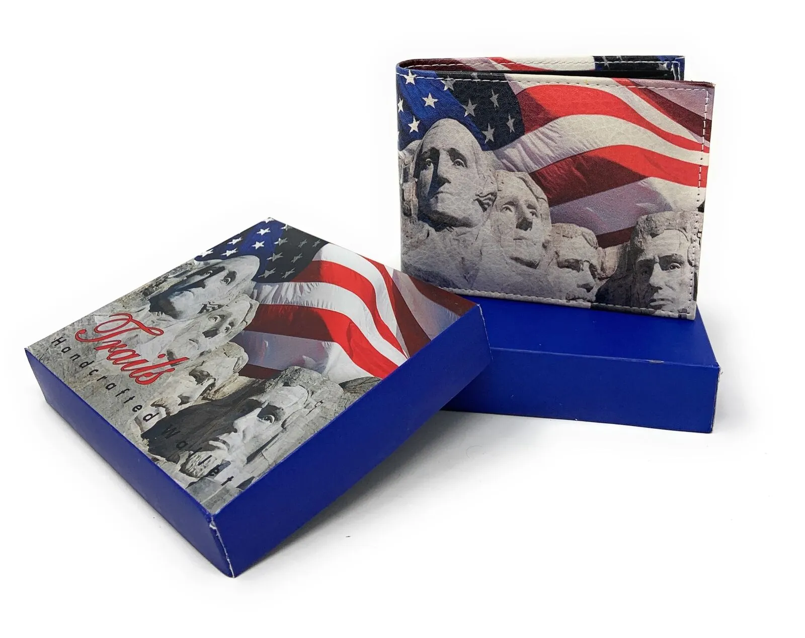 USA Patriotic Bifold Wallets In Gift Box Mens Womens Youth