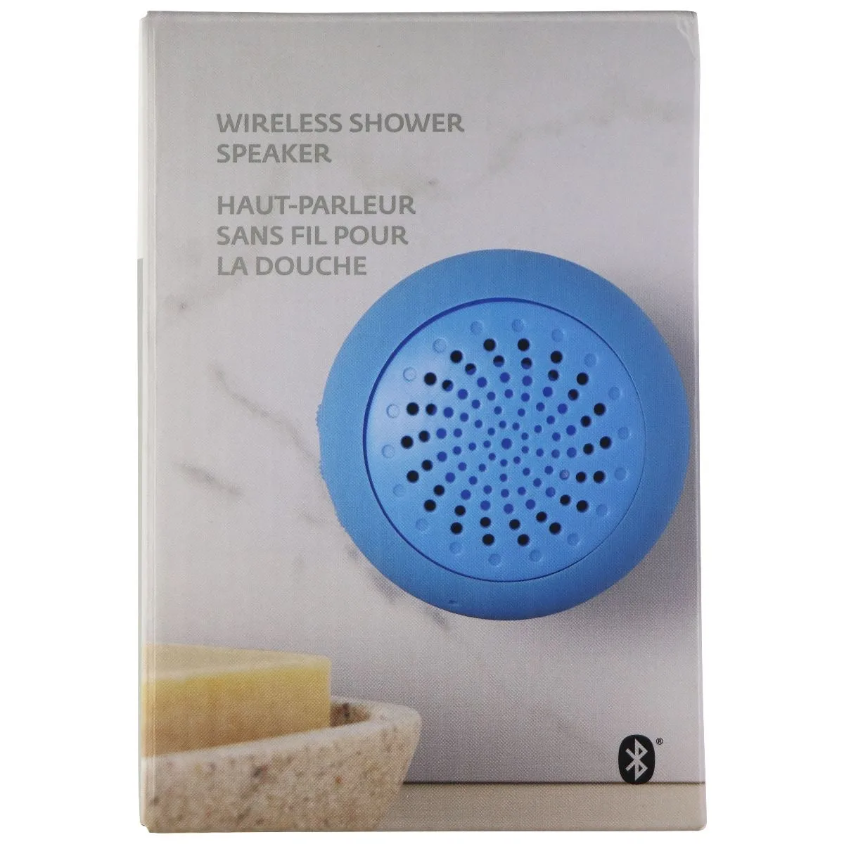 Waterproof IPX4 Wireless Shower Speaker with Built-in Microphone - Blue