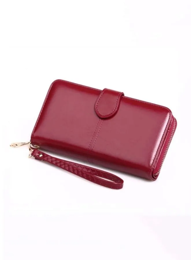 Women's Leather Wallet  for everyday use- Women's Clutch with Zipper Coin Purse, Card Holder, and Certificate, Ladies Bracelet Hand Bag