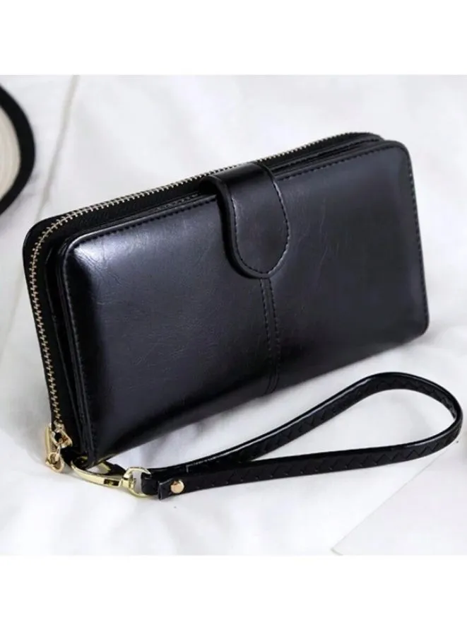 Women's Leather Wallet  for everyday use- Women's Clutch with Zipper Coin Purse, Card Holder, and Certificate, Ladies Bracelet Hand Bag