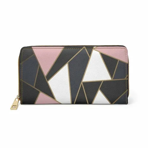 Wristlet Phone Wallet, Tri-Color Puzzle Style Purse