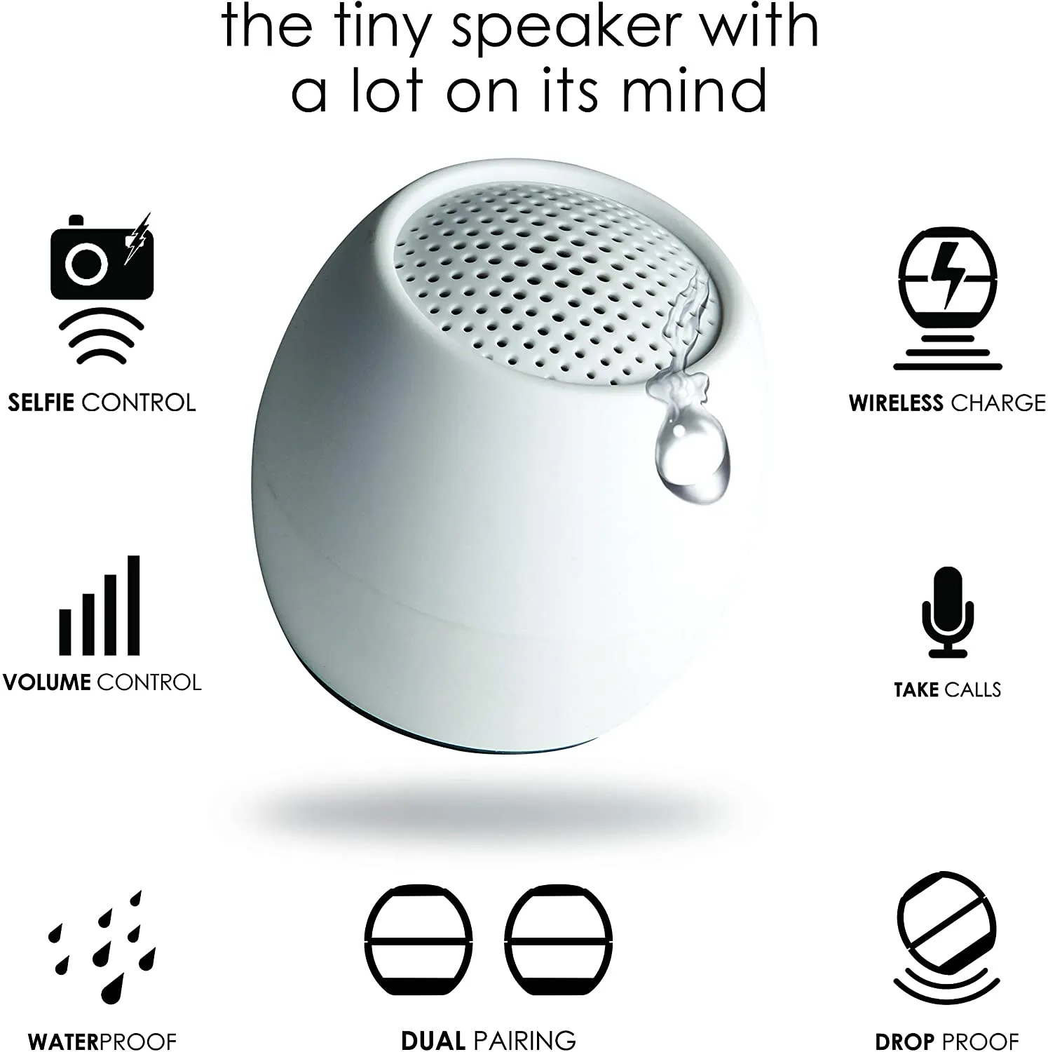 ZERO Mini Wireless Bluetooth Speaker - White